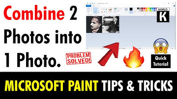 How to Merge 2 Pictures into 1 Picture using MS Paint | Windows 10
