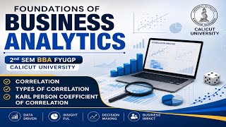 Foundations for Business Data Analytics 2nd SEM BBA FYUGP CALICUT UNIVERSITY CORRELATION PROBLEM 