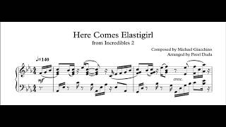 Here Comes Elastigirl - Incredibles 2 Advanced Piano Sheet Music