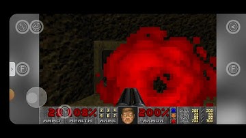 playing doom (hell on earth) (dos player) with cheats (link in description)