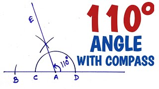 How to construct 110 degree angle with compass.........