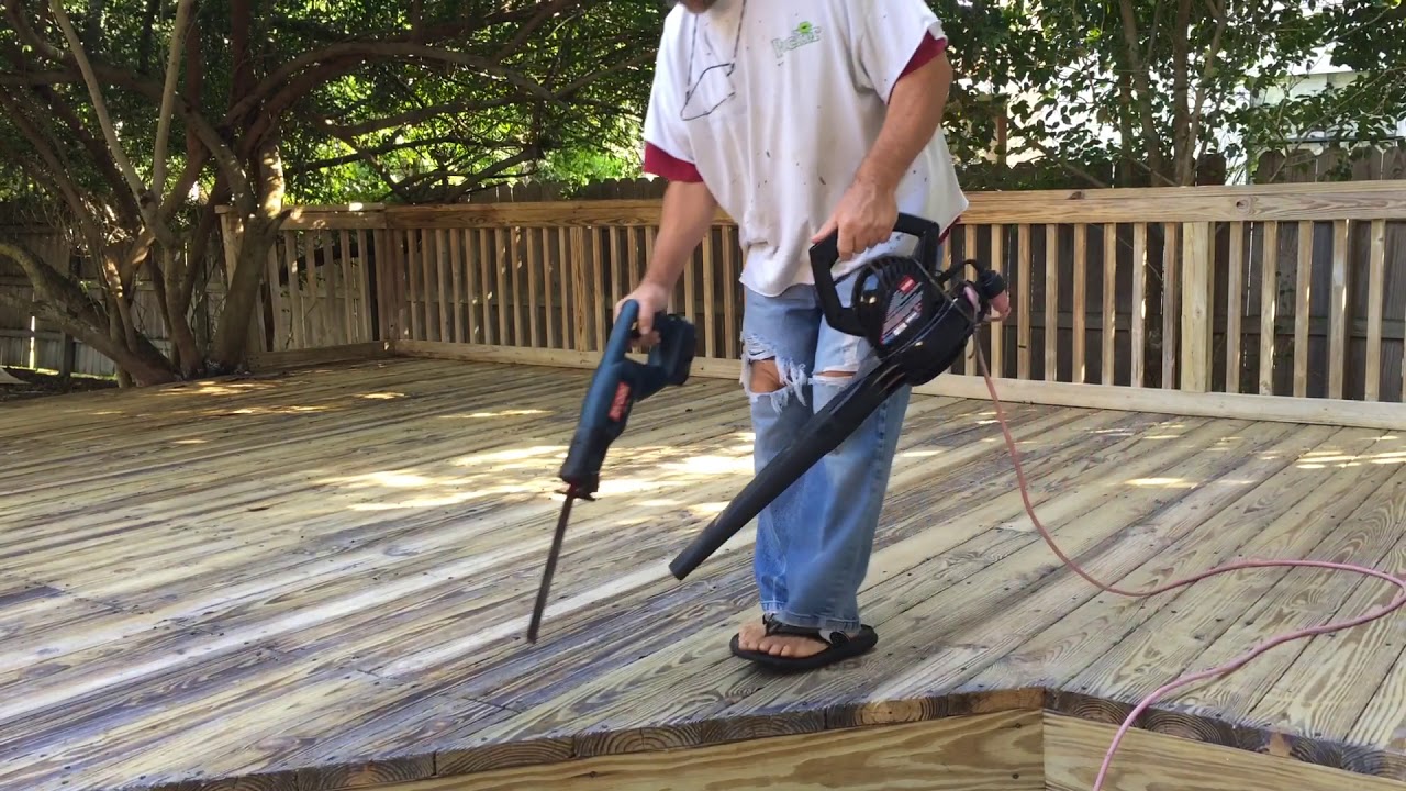 Sawzall to clean debris from deck cracks YouTube