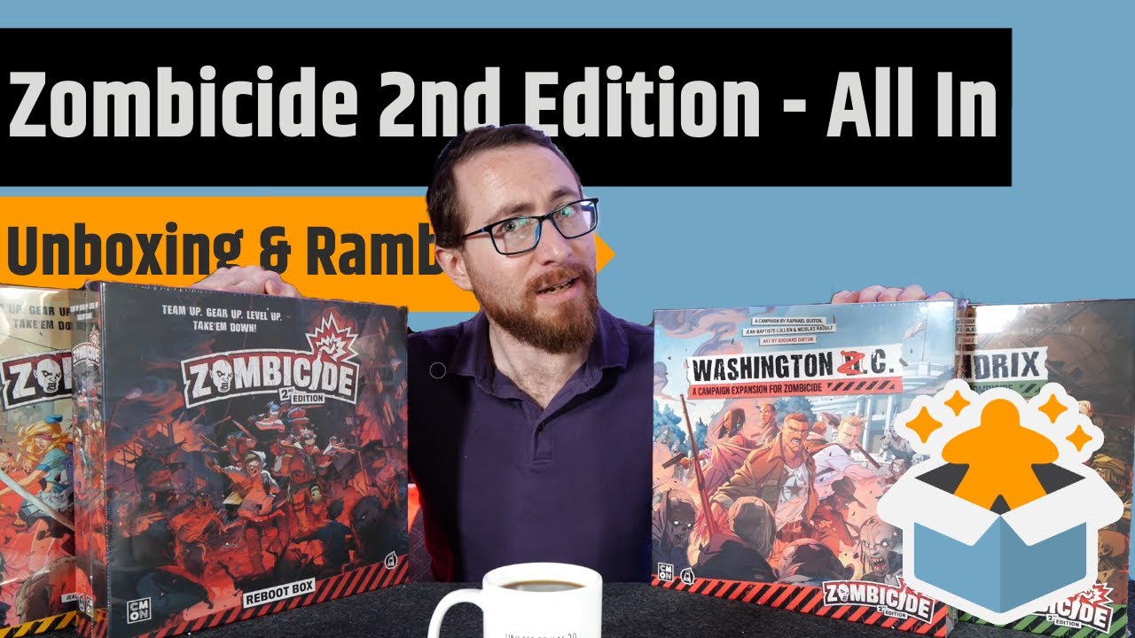 Zombicide 2nd Edition - Unboxing & Rambling - Coffee, Knives