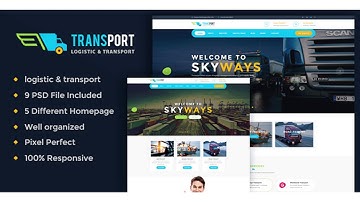 Transport - Logistics / Transportation Business PSD Template | Themeforest Website Templates and