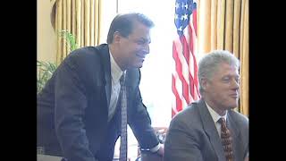 President Clinton During Teleconference On Netday 1997