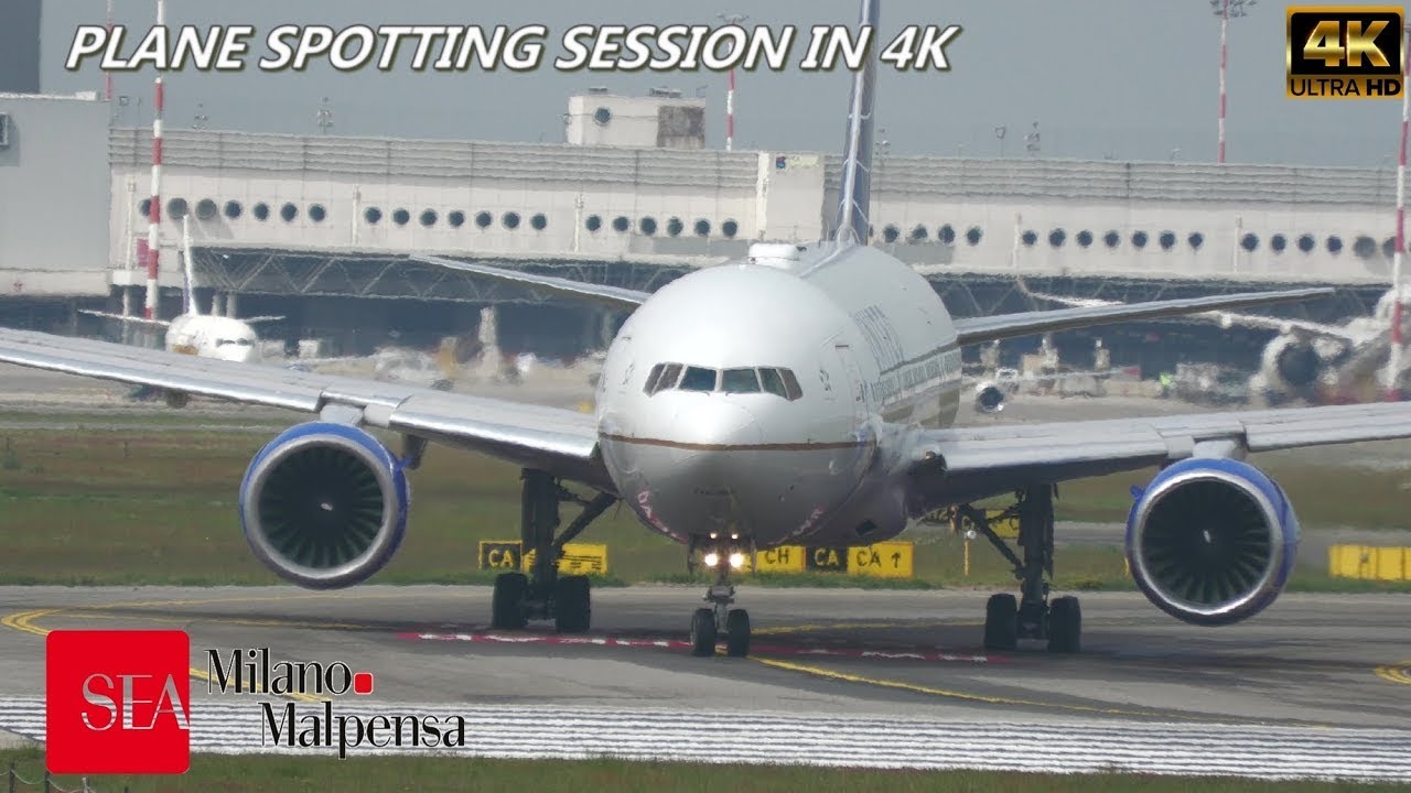 PLANES SPOTTING SESSION IN 4K AT MILAN MALPENSA - YouTube