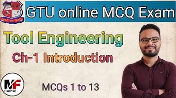 GTU Online MCQ Exam| Tool Engineering| Ch-1 Introduction| Multiple Choice Questions