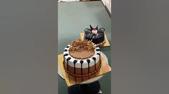 brown 🟤 and white combination cake design 😋🍥#youtube #ytshorts #subscribe #cakeart