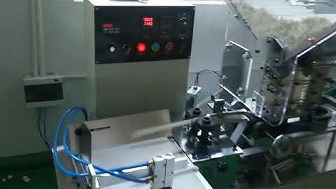 Fully automatic single paper straw packing machine.