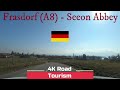 Driving Germany: Frasdorf (A8) - Seeon Abbey - 4k scenic drive Chiemgau Chiemsee Lake