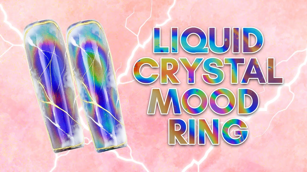 Amazing Colour Changing Lightning Design Liquid Crystal Mood Ring Nails Thor Love and Thunder