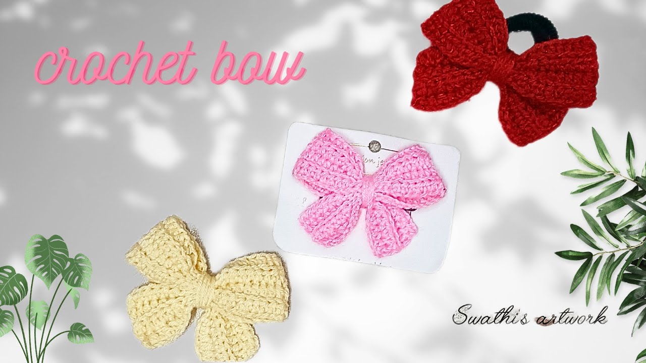 How to Crochet bow for beginners| easy | only 2 steps #crochet - YouTube