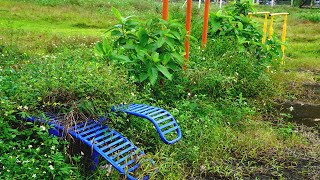 AMAZING at the TRANSFORMATION of the abandoned sports park  CHALLENGES CLEAN UP cut OVERGROWN