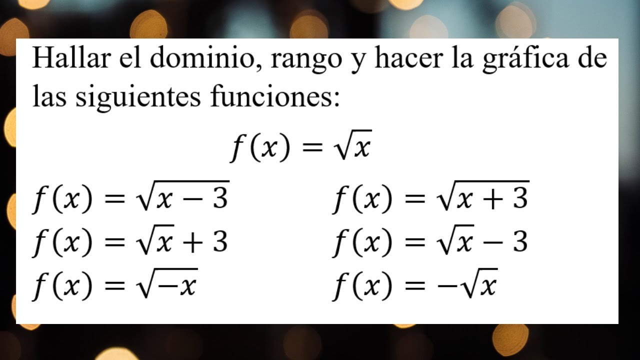 Técnicas de graficación - ejemplos con función raíz cuadrada