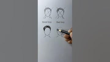 How to draw hair #art #drawing #sketch #shorts