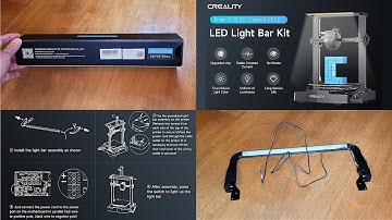 Creality LED Light Bar for 3D Printer - Assembly, Installation & Power On