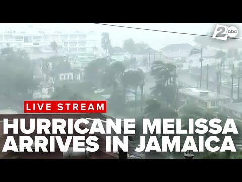STORM CAM | Hurricane Melissa makes landfall in Jamaica as Category 5 storm moving through Caribbean