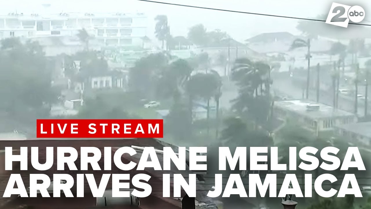 STORM CAM | Hurricane Melissa makes landfall in Jamaica as Category 5 storm moving through Caribbean