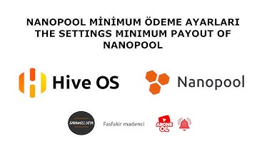 Nanopool Min Ödeme Ayarları / The Settings Min Payement Of Nanopool