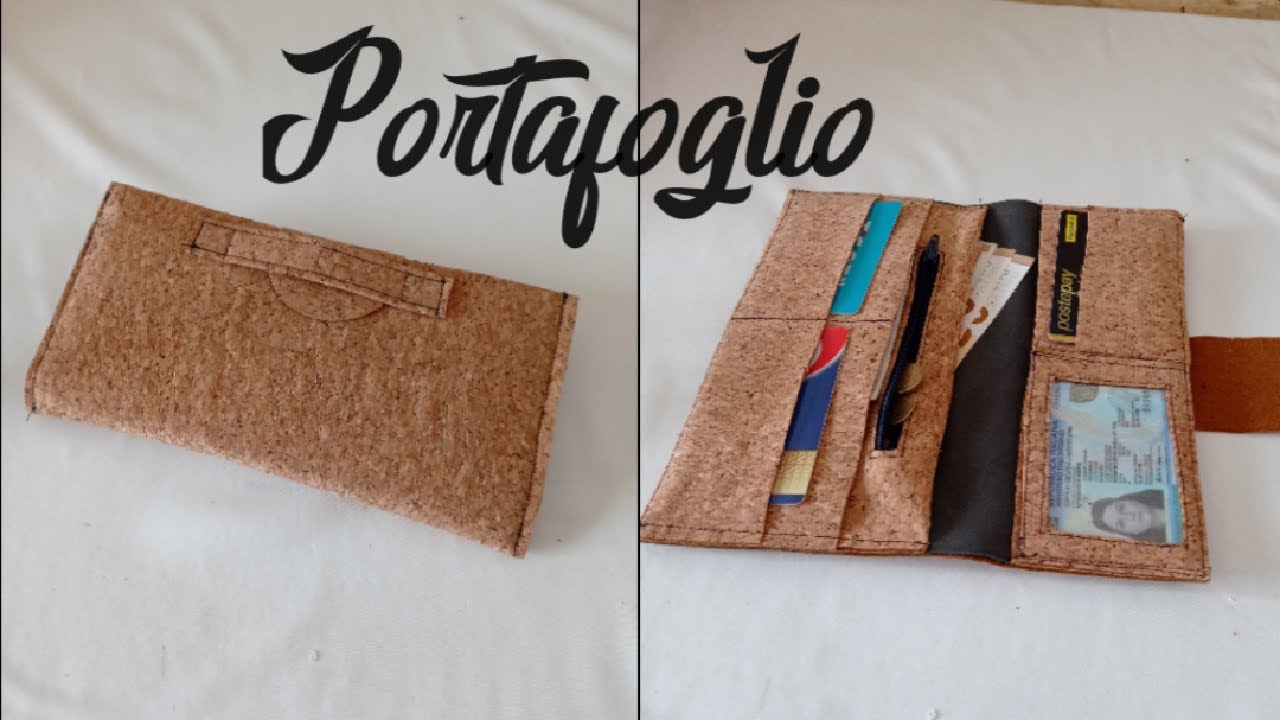 PORTAFOGLIO IN SUGHERO FACILE CON CARTAMODELLO DIY