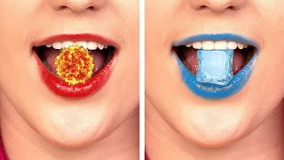 DESAFIO DE BROMAS CALIENTE VS FRÍO || Chica En Llamas VS Chica Helada Por Zoom GO! screenshot 1