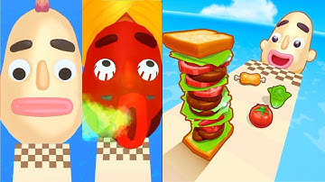Sandwich Runner - Gameplay Walkthrough - All Levels (161-183) IOS, Android