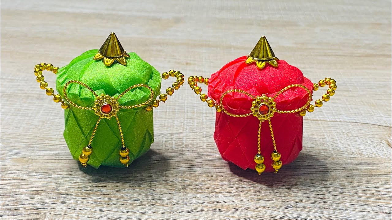 วิธีพับเหรียญโปรยทาน โถข้าว | เพจ Nano เหรียญโปรยทาน