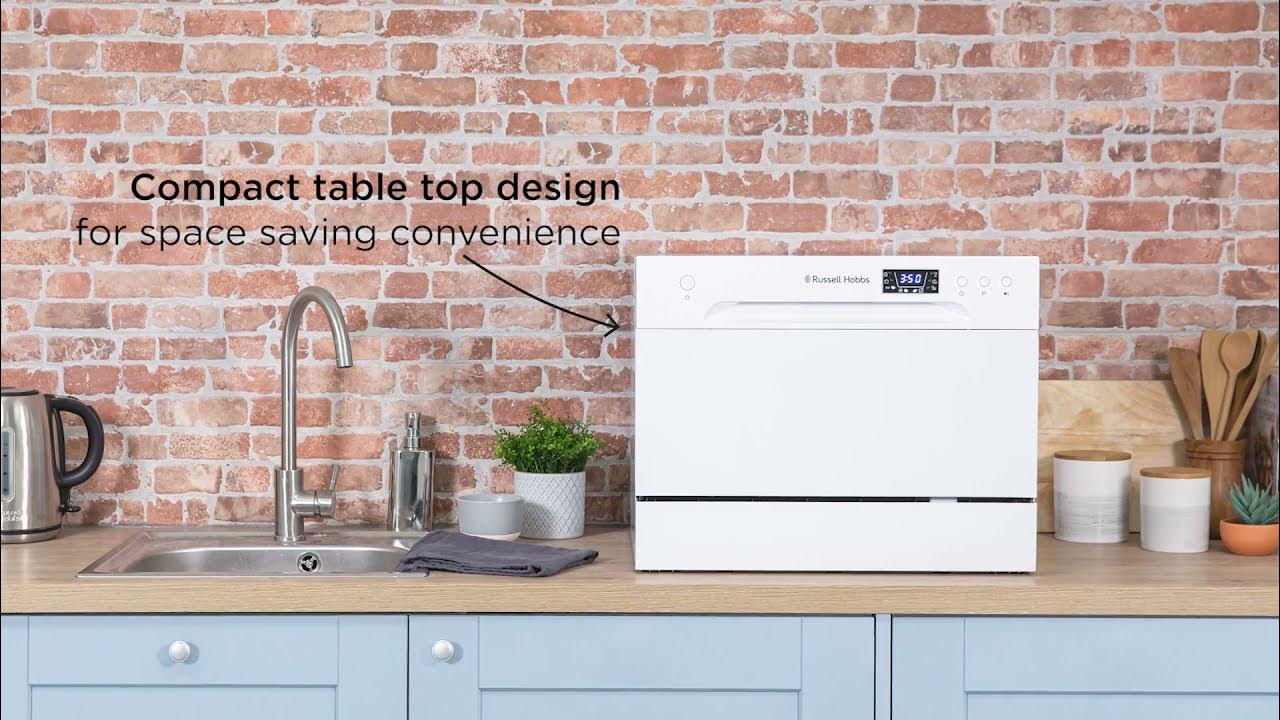 Russell Hobbs Table Top 6 Place Setting Dishwasher White YouTube