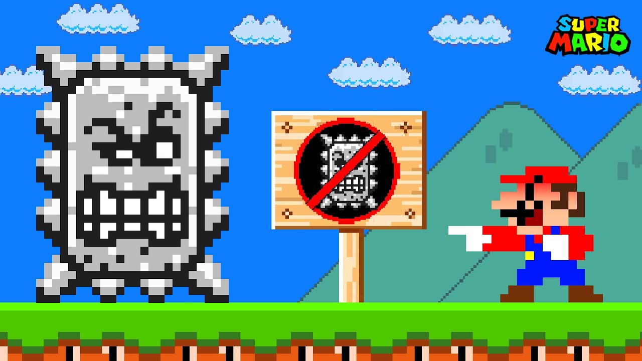 Super Mario Bros., But Thwomp's BANNED Here