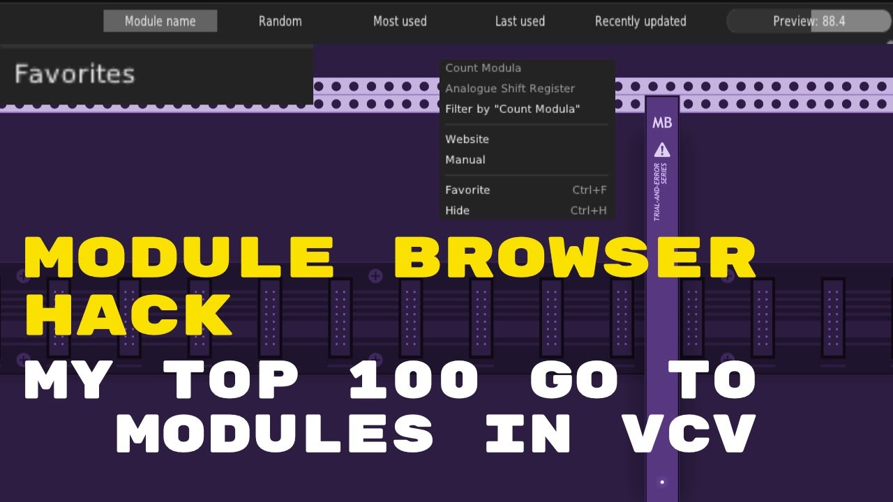 VCV Modules Browser HACK MOD || MY 100 GO TO MODULES overview - YouTube