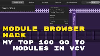 VCV Modules Browser HACK MOD || MY 100 GO TO MODULES overview