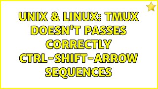 Unix & Linux: tmux doesn't passes correctly ctrl-shift-arrow sequences