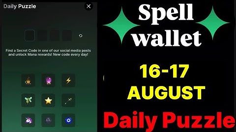 Spell wallet puzzle today 16 & 17 August | spell wallet daily puzzle | #spellwallet #combo |