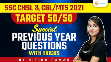 2:30 PM - SSC CHSL & CGL/MTS 2021 | Reasoning by Ritika Tomar | Special Previous Year Questions