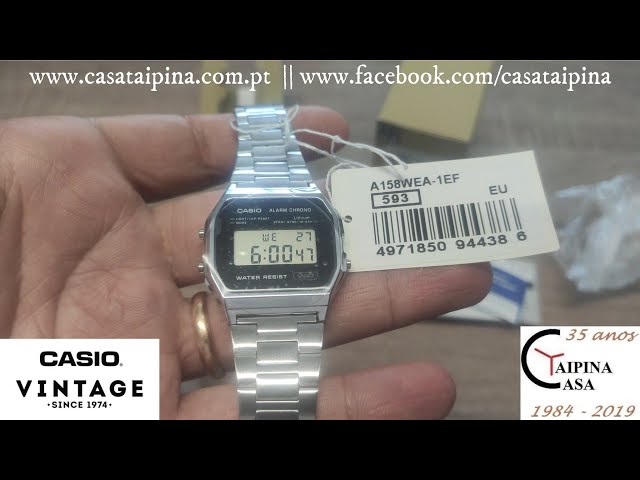 Reloj Casio Vintage A158WEA-1EF Vintage Series • EAN: 4971850944386 •