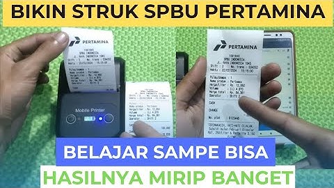 CARA BIKIN STRUK SPBU PERTAMINA SAMPE BISA