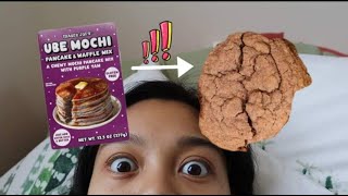 Difficult times call for measures, and i used pancake mix to make
cookies??? ube mochi cookies, at that???? the original videos recipes
referen...