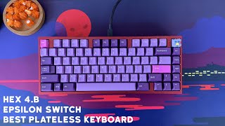 Best Plateless Keyboard? - Hex 4.B w/Epsilon Switches | 1 Minute ASMR screenshot 5