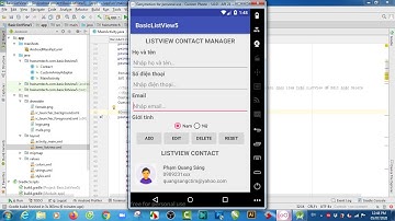 Bài tập thực hành Android - Bài 8 (Custom ArrayAdapter - Contact Manager - Add, Edit, Delete Item)