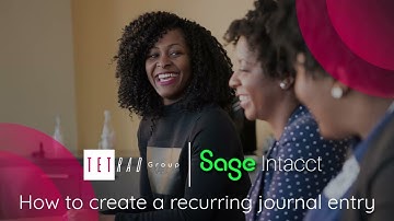 Sage Intacct How To Create A Recurring Journal Entry with Tetrad