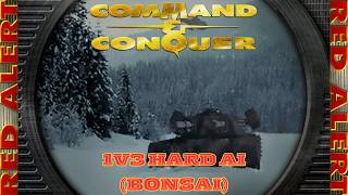 Command And Conquer Red Alert Skirmish 1V3 Hard (Bonsai) RTS Allied Gameplay PC