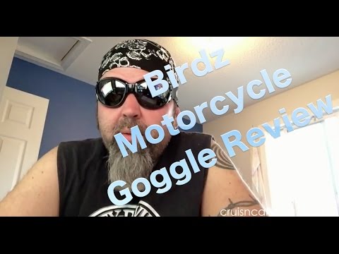 Black Frame/Clear Lens Birdz Eyewear Eagle Motorcycle Goggles 