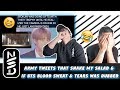 GUYS REACT TO ARMY tweets that shake my salad &  if bts blood sweat & tears was dubbed