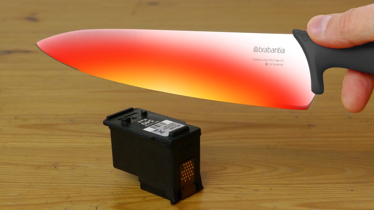 ⁣Red Hot Knife Vs Printer Cartridge & Office Supplies- 1000 Degree Knife