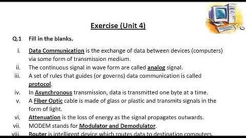 Data Communication (Exercise - Class9)