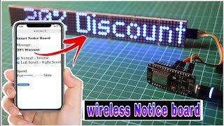 Wireless Notice board using Nodemcu and Led Dot Matrix display