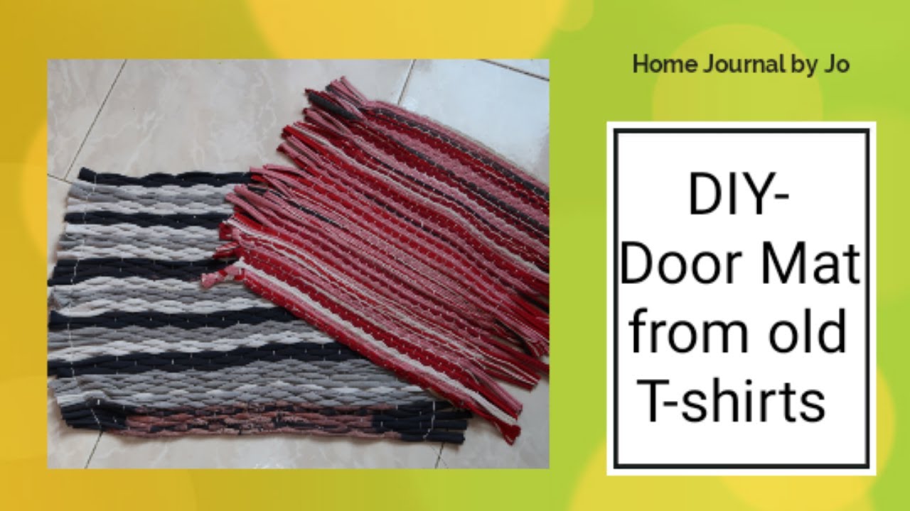 DIY Door Mat from old T shirts/ How to make Door Mat using T
