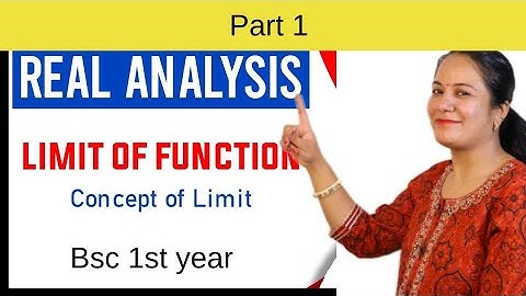 Real Analysis | Limit of Function - Concept of Limit, Left hand & Right hand Limit | Bsc 1st year