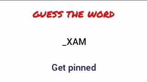 Guess the word and get pinned #10