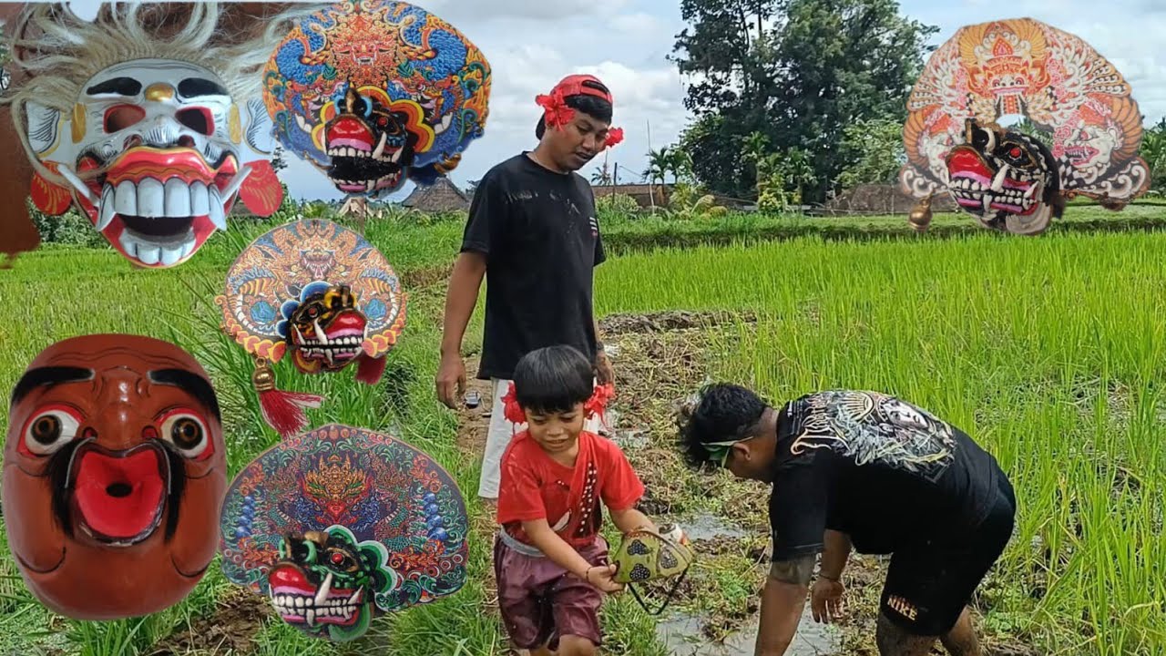 Mencari Barongan Mini Dan Kawan Kawannya Yang Penuh Lumpur Di Sawah